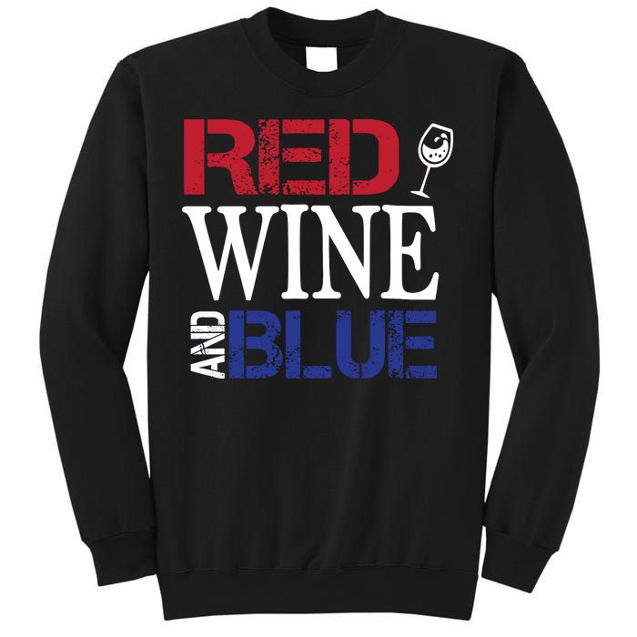 Red Wine and Blue USA Flag Sweatshirt