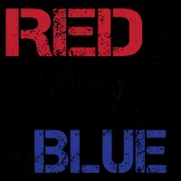 Red Wine and Blue USA Flag Mug