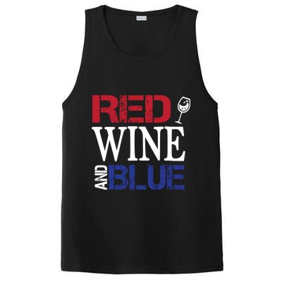 Red Wine and Blue USA Flag PosiCharge Competitor Tank