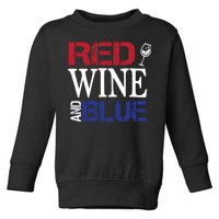 Red Wine and Blue USA Flag Toddler Sweatshirt