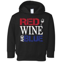 Red Wine and Blue USA Flag Toddler Hoodie