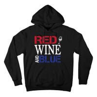 Red Wine and Blue USA Flag Tall Hoodie