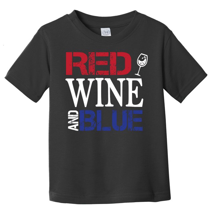 Red Wine and Blue USA Flag Toddler T-Shirt