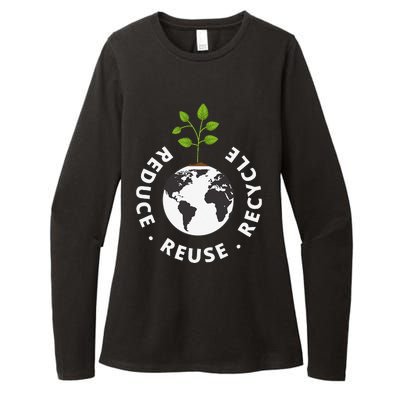 Recycling Earth Day Gift Environment Reduce Reuse Recycle Womens CVC Long Sleeve Shirt