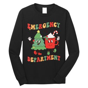 Retro Emergency Department Er Nurse Christmas Emergency Room Long Sleeve Shirt