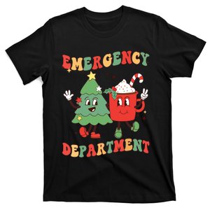 Retro Emergency Department Er Nurse Christmas Emergency Room T-Shirt