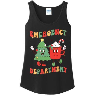 Retro Emergency Department Er Nurse Christmas Emergency Room Ladies Essential Tank