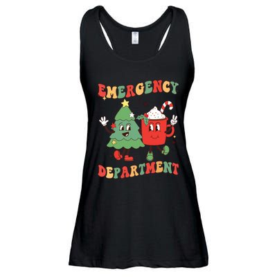 Retro Emergency Department Er Nurse Christmas Emergency Room Ladies Essential Flowy Tank