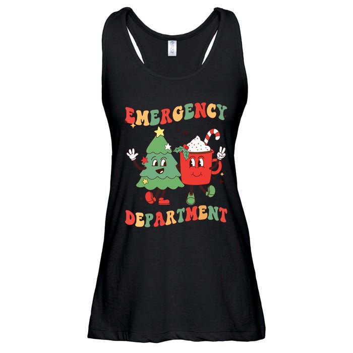 Retro Emergency Department Er Nurse Christmas Emergency Room Ladies Essential Flowy Tank