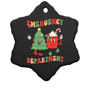 Retro Emergency Department Er Nurse Christmas Emergency Room Ceramic Star Ornament