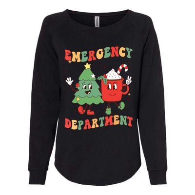 Retro Emergency Department Er Nurse Christmas Emergency Room Womens California Wash Sweatshirt