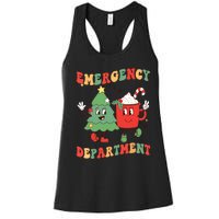 Retro Emergency Department Er Nurse Christmas Emergency Room Women's Racerback Tank