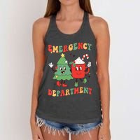 Retro Emergency Department Er Nurse Christmas Emergency Room Women's Knotted Racerback Tank