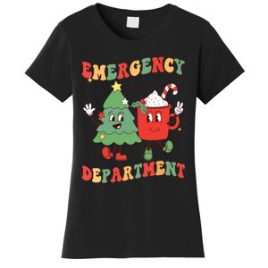 Retro Emergency Department Er Nurse Christmas Emergency Room Women's T-Shirt