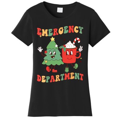 Retro Emergency Department Er Nurse Christmas Emergency Room Women's T-Shirt