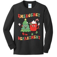 Retro Emergency Department Er Nurse Christmas Emergency Room Kids Long Sleeve Shirt