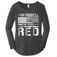 Remember Everyone Deployed On Friday We Wear Red Women's Perfect Tri Tunic Long Sleeve Shirt