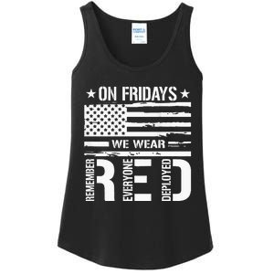 Remember Everyone Deployed On Friday We Wear Red Ladies Essential Tank