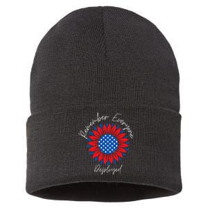 Remember Everyone Deployedwear Red On Friday Military Sustainable Knit Beanie