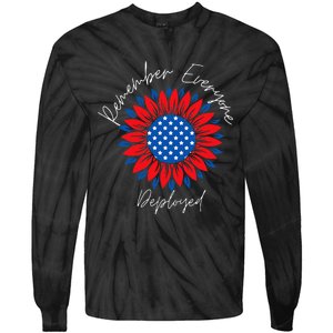 Remember Everyone Deployedwear Red On Friday Military Tie-Dye Long Sleeve Shirt