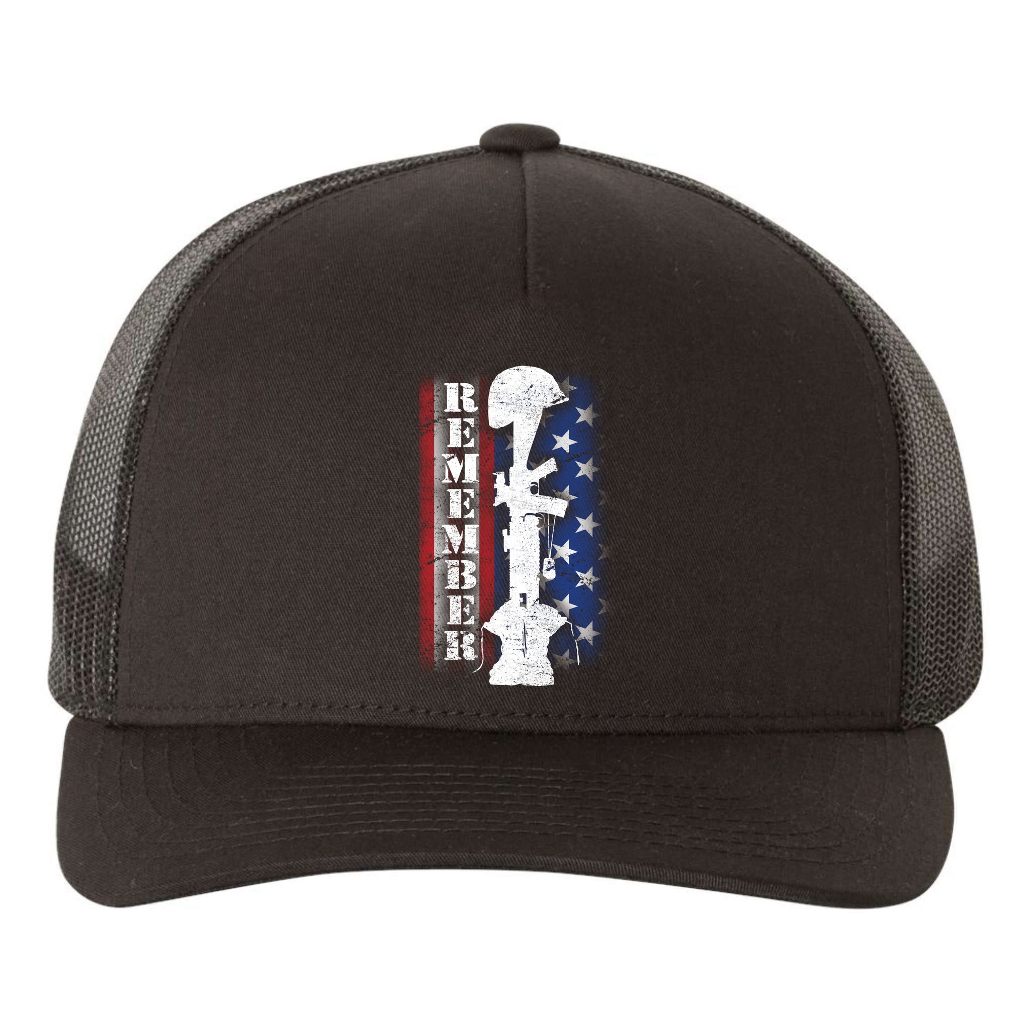 Remember The Fallen Flag Yupoong Adult 5-Panel Trucker Hat