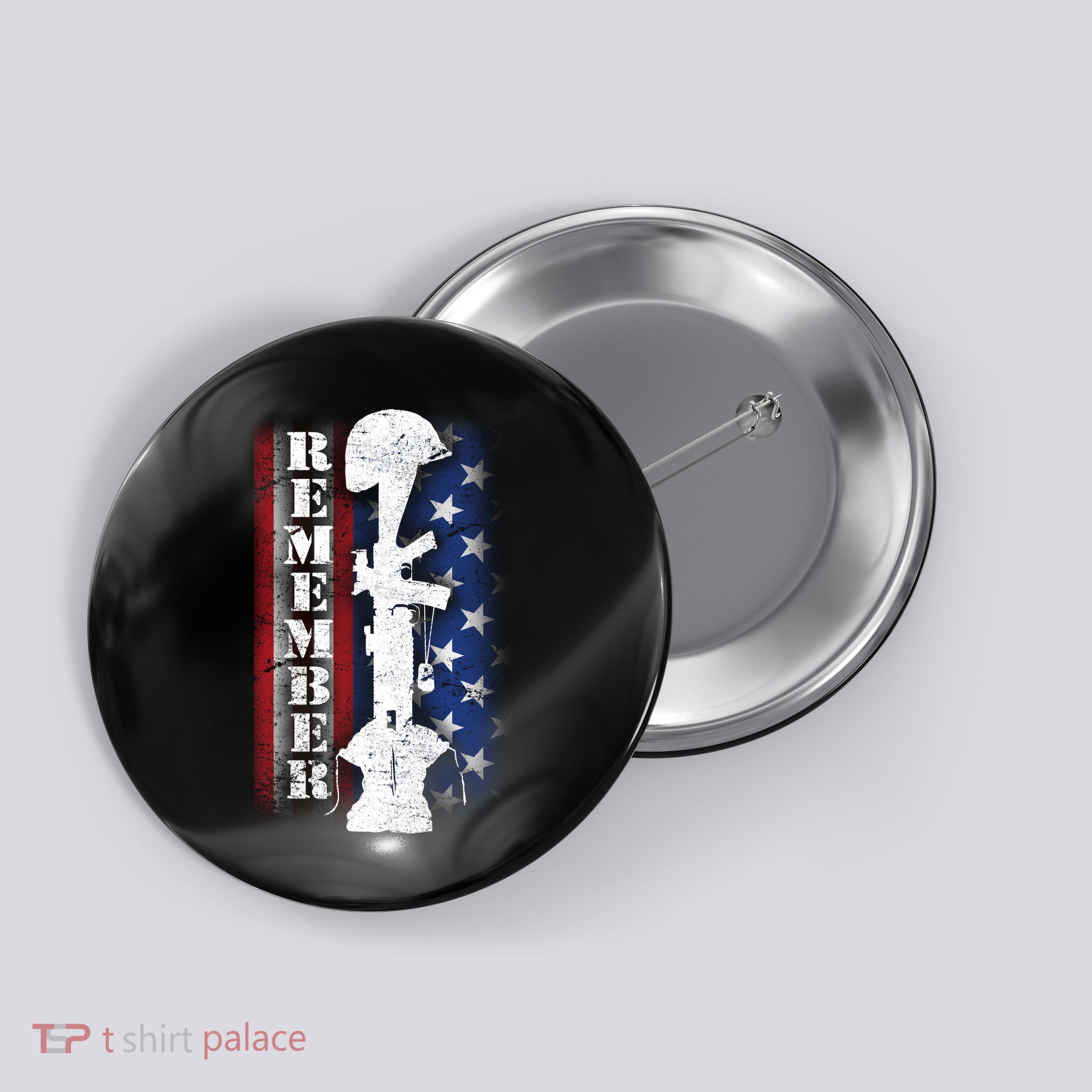 Remember The Fallen Flag Button
