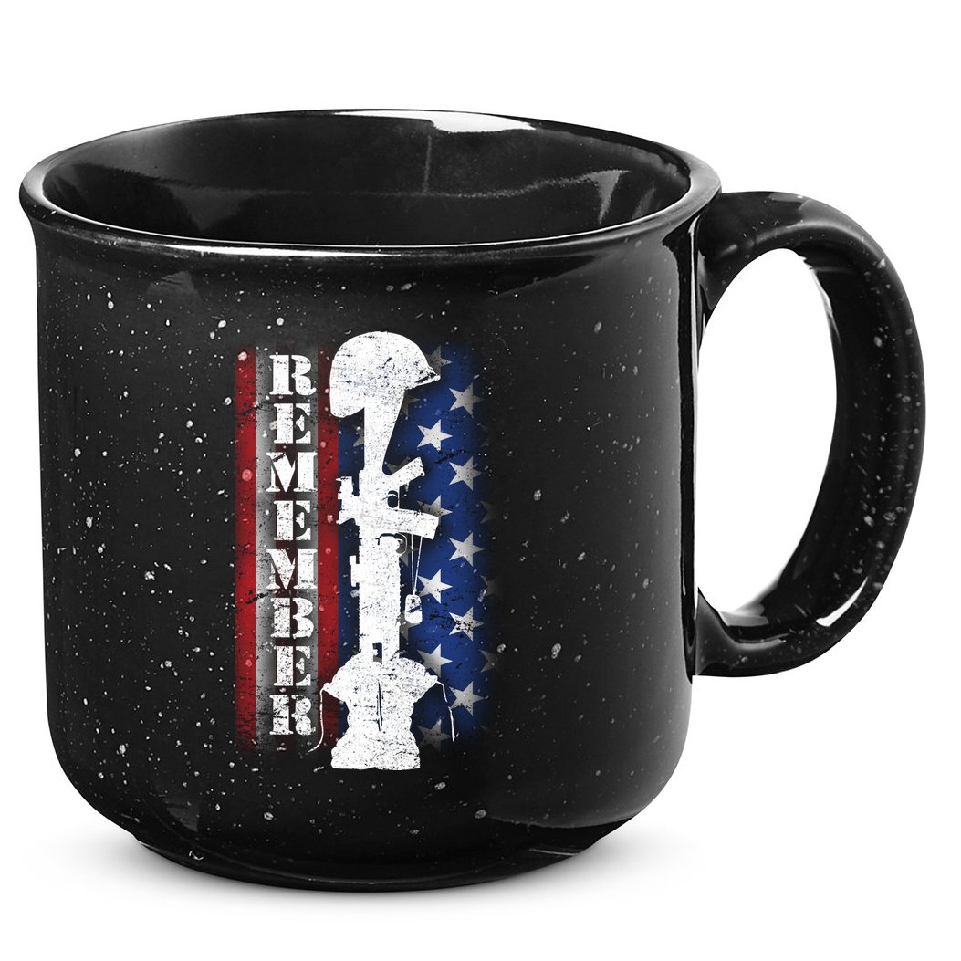 Remember The Fallen Flag 15oz Campfire Ceramic Mug