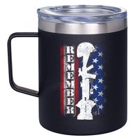 Remember The Fallen Flag 12oz Stainless Steel Coffee Mug