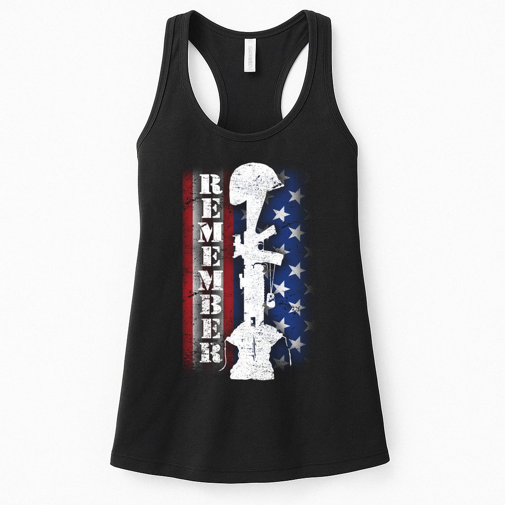 Remember The Fallen Flag Womens Tank Top