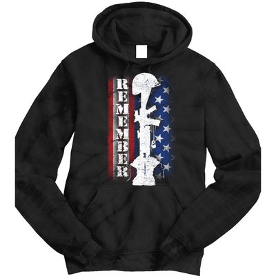 Remember The Fallen Flag Tie Dye Hoodie