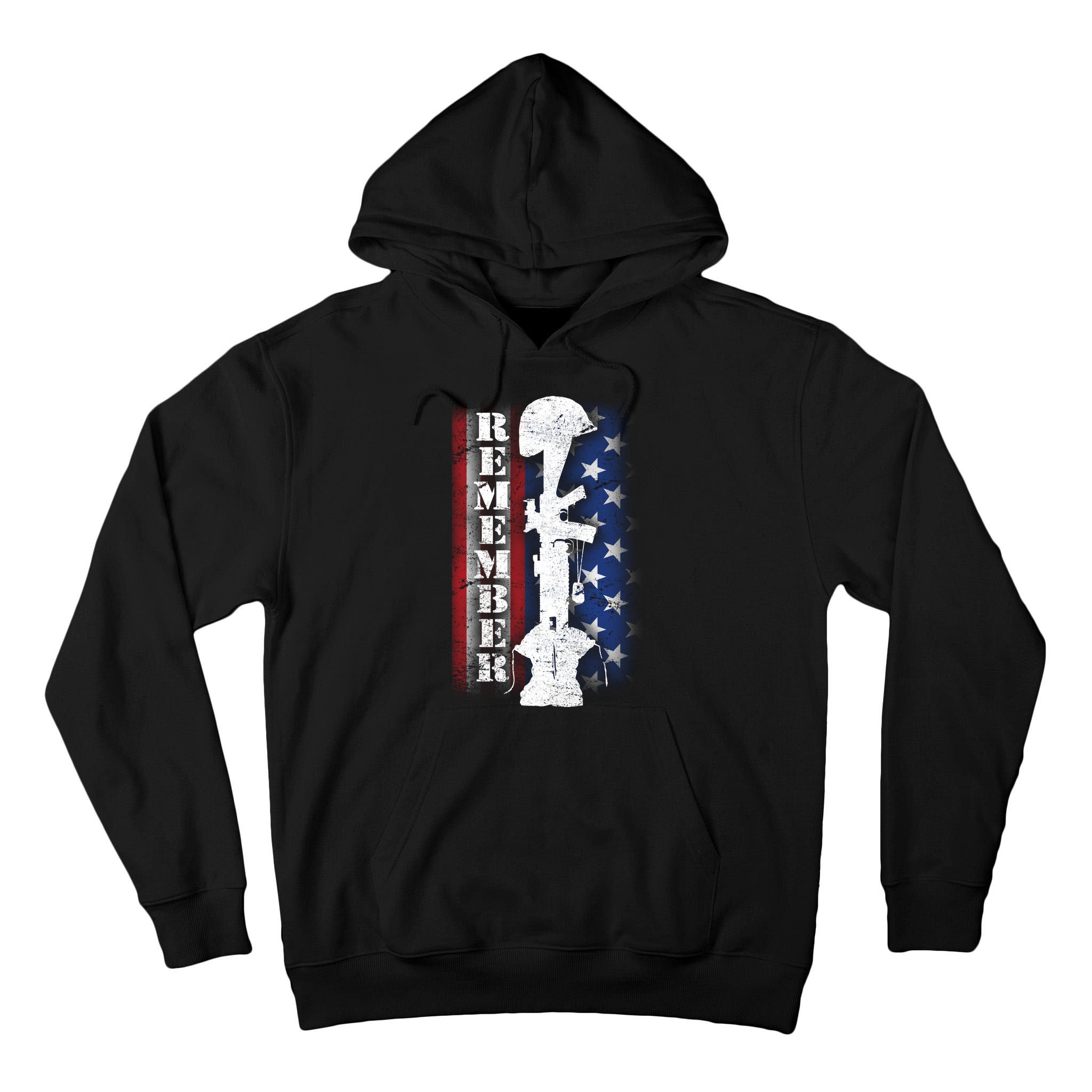 Remember The Fallen Flag Tall Hoodie