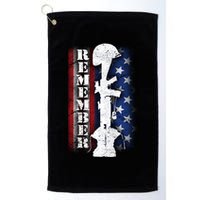 Remember The Fallen Flag Golf Towel