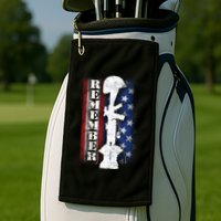 Remember The Fallen Flag Golf Towel