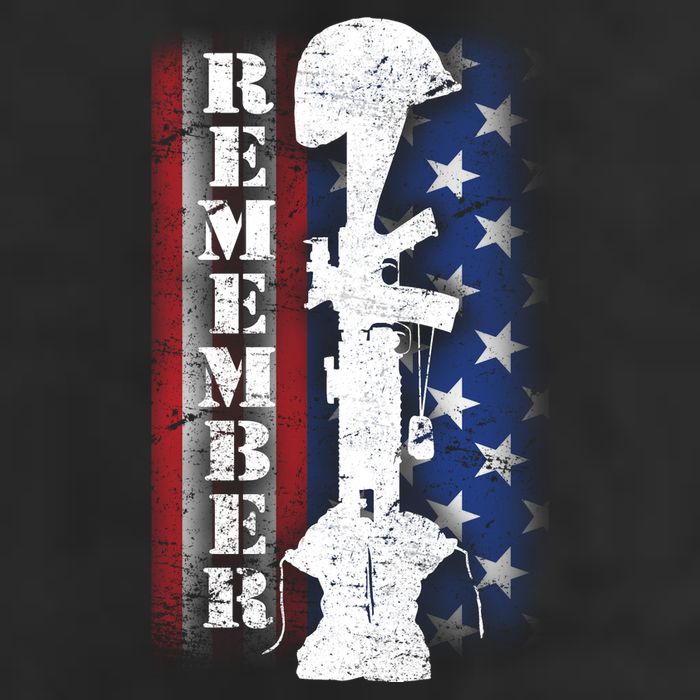 Remember The Fallen Flag Golf Towel