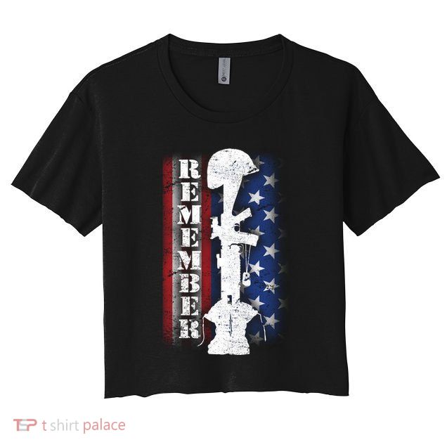 Remember The Fallen Flag Crop Top