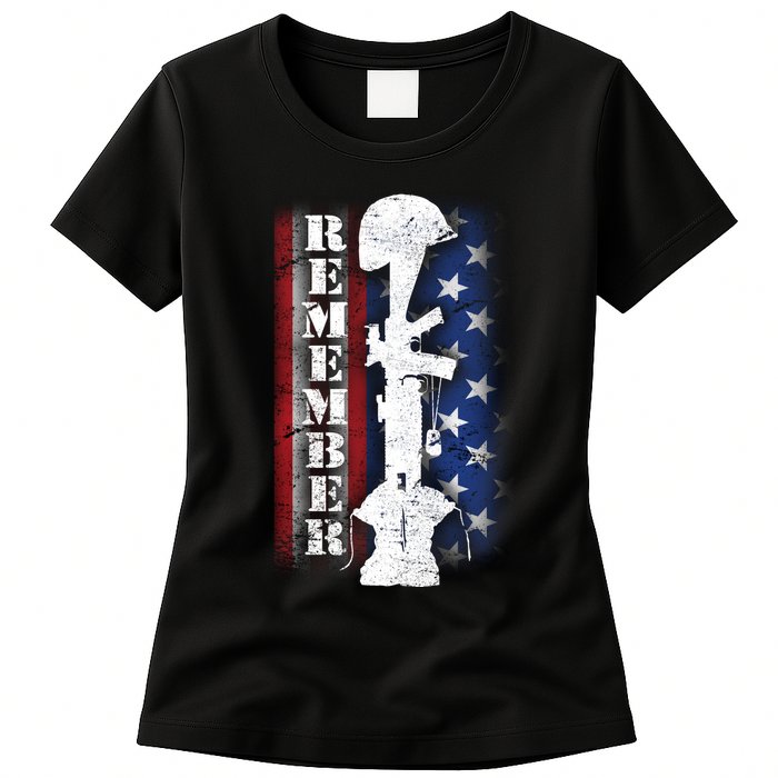 Remember The Fallen Flag Womens T-Shirt