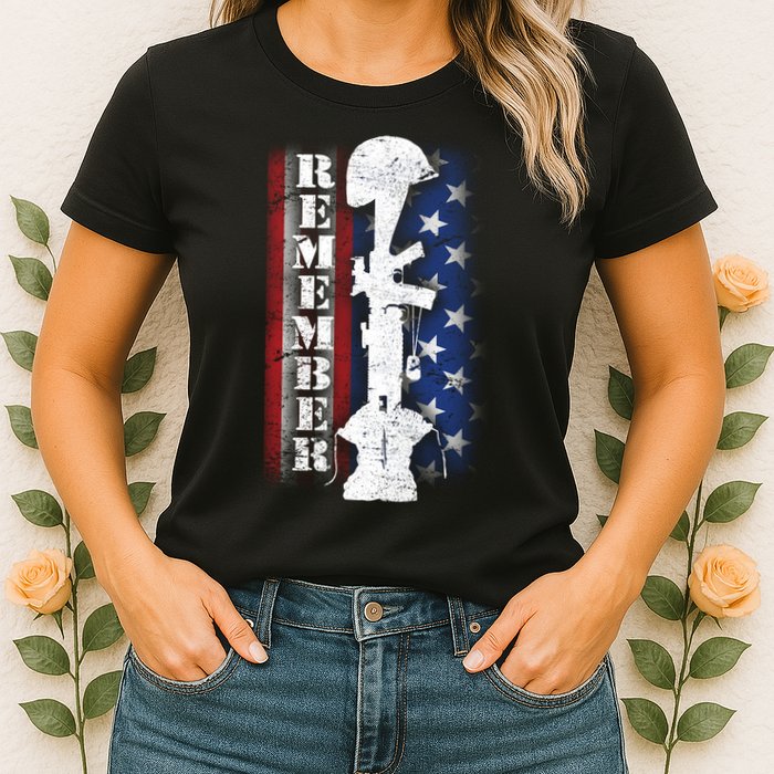 Remember The Fallen Flag Womens T-Shirt