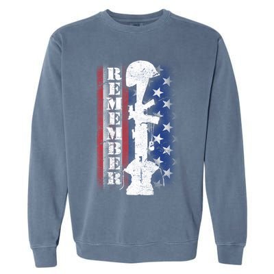Remember The Fallen Flag Garment-Dyed Sweatshirt
