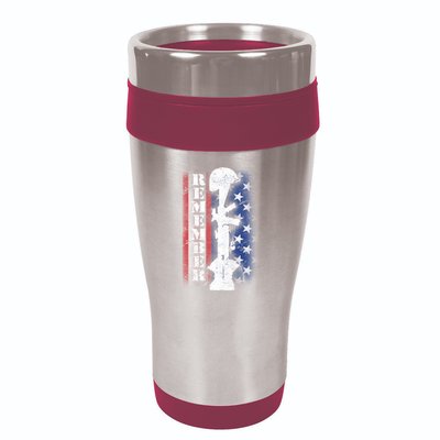 Remember The Fallen Flag 16oz Travel Tumbler