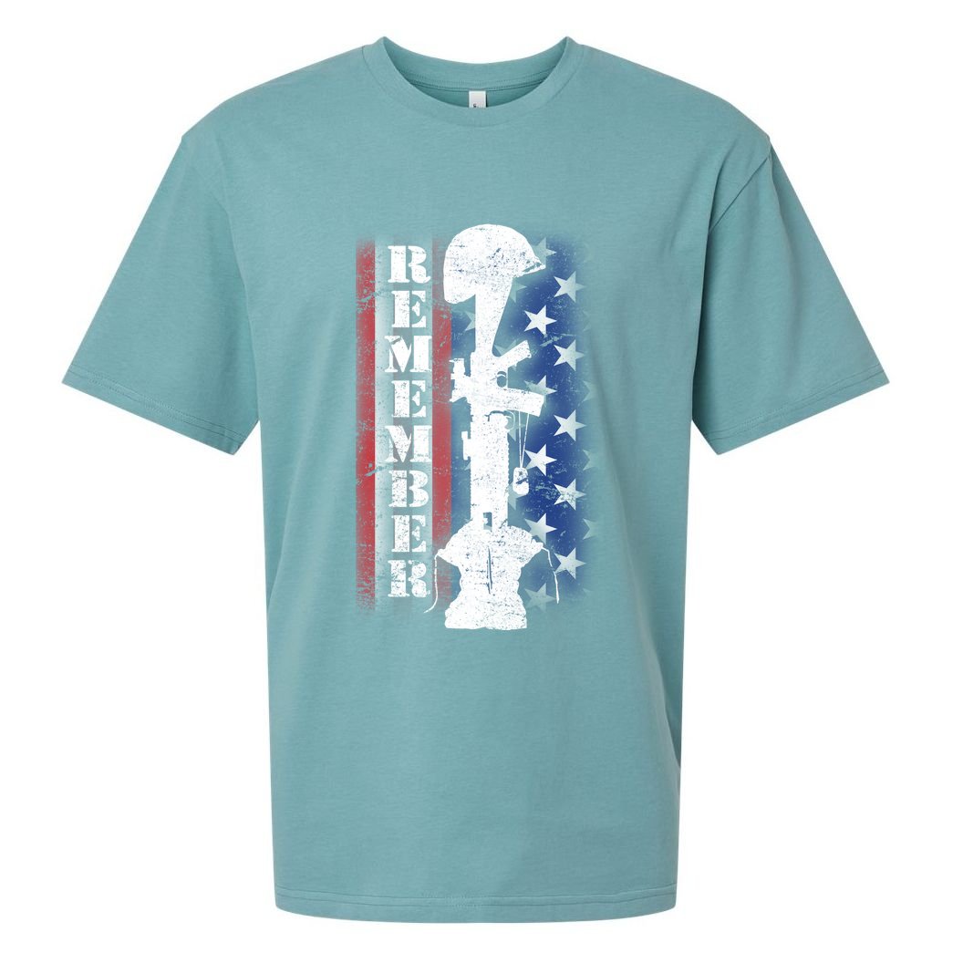 Remember The Fallen Flag Sueded Cloud Jersey T-Shirt