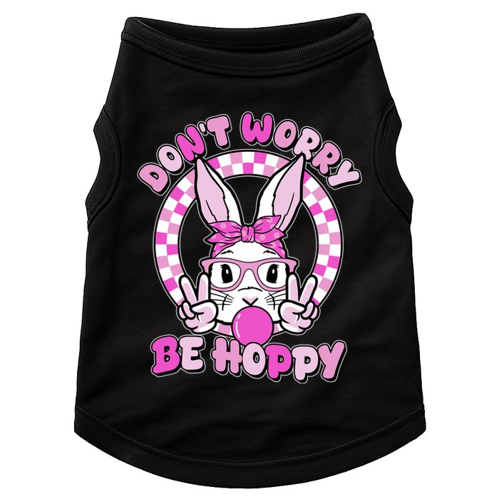 Retro Easter Dont Worry Be Hoppy Easter Bunny Rabbit Doggie Tank