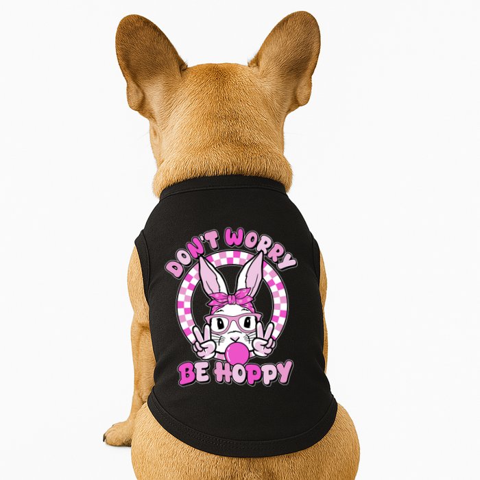Retro Easter Dont Worry Be Hoppy Easter Bunny Rabbit Doggie Tank