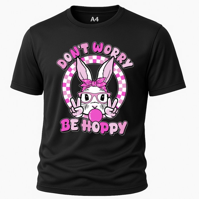 Retro Easter Dont Worry Be Hoppy Easter Bunny Rabbit Performance Shirt