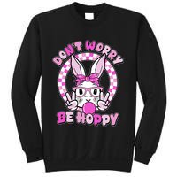Retro Easter Dont Worry Be Hoppy Easter Bunny Rabbit Sweatshirt