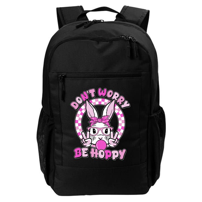 Retro Easter Dont Worry Be Hoppy Easter Bunny Rabbit Backpack