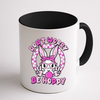 Retro Easter Dont Worry Be Hoppy Easter Bunny Rabbit Mug