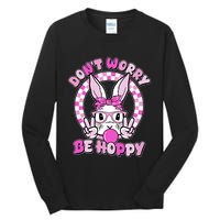 Retro Easter Dont Worry Be Hoppy Easter Bunny Rabbit Tall Long Sleeve T-Shirt