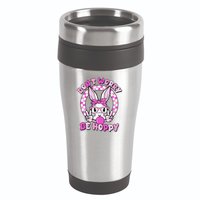 Retro Easter Dont Worry Be Hoppy Easter Bunny Rabbit 16oz Travel Tumbler