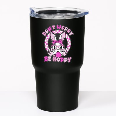 Retro Easter Dont Worry Be Hoppy Easter Bunny Rabbit Tumbler