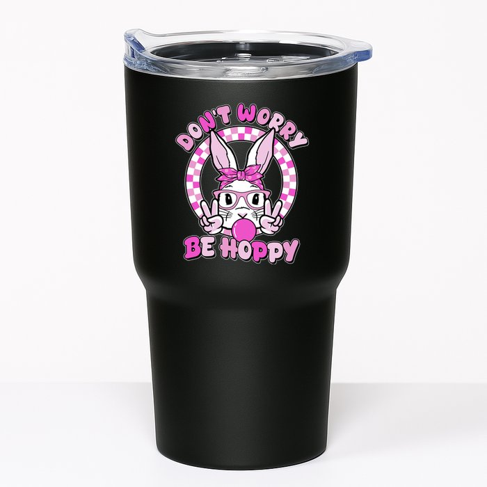 Retro Easter Dont Worry Be Hoppy Easter Bunny Rabbit Tumbler